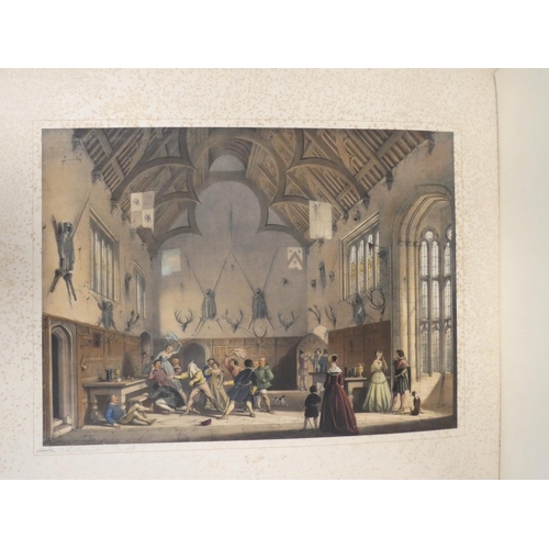 231 - NASH JOSEPH.  The Mansions of England in the Olden Time. 94 fine hand col. lithograph plates in 92 c... 