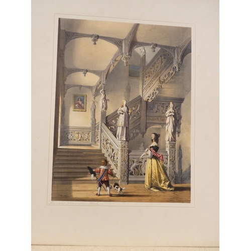 231 - NASH JOSEPH.  The Mansions of England in the Olden Time. 94 fine hand col. lithograph plates in 92 c... 