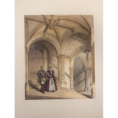 231 - NASH JOSEPH.  The Mansions of England in the Olden Time. 94 fine hand col. lithograph plates in 92 c... 