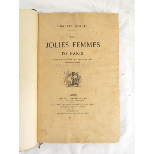 235 - DIGUET CHARLES.  Les Jolies Femmes de Paris. Ltd. ed. 316/350. Tinted litho title, eng. pl... 