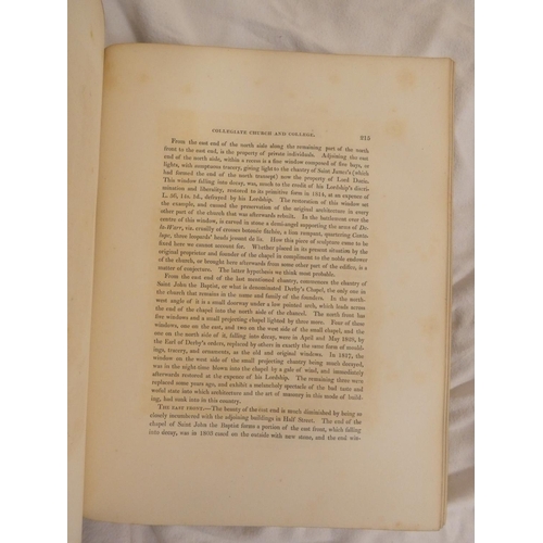 245 - HIBBERT S.  The History of the College & Collegiate Church, Manchester. 3 vols. in two... 