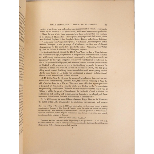 245 - HIBBERT S.  The History of the College & Collegiate Church, Manchester. 3 vols. in two... 