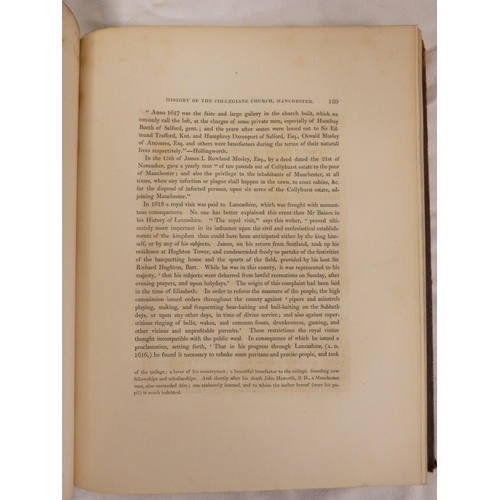 245 - HIBBERT S.  The History of the College & Collegiate Church, Manchester. 3 vols. in two... 