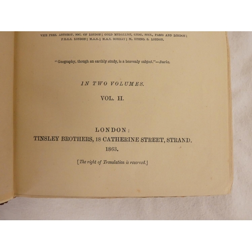 247 - BURTON RICHARD F.  Abeokuta & the Camaroons Mountains, An Exploration. 2 vols. Map (re... 