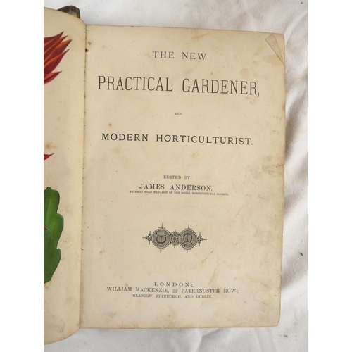 259 - ANDERSON JAMES.  The New Practical Gardener. Well worn cond. but chromolitho plates. Quarto, n.d.; a... 