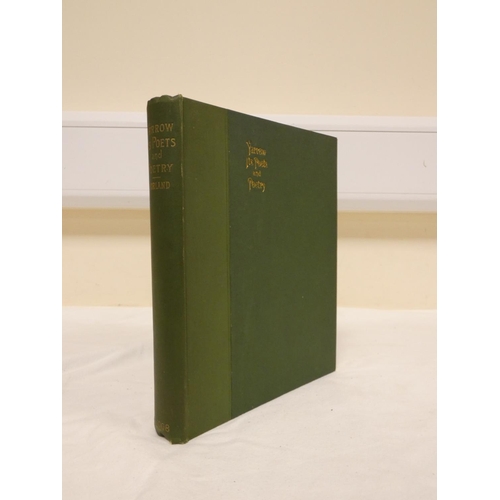 261 - BORLAND R.  Yarrow, Its Poets & Poetry. Photogravure plates. Large paper. Orig. green ... 