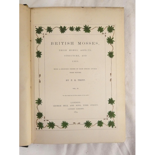 271 - BRITTEN JAMES.  European Ferns. Col. frontis & plates & other illus. Quarto. Worn half calf,... 