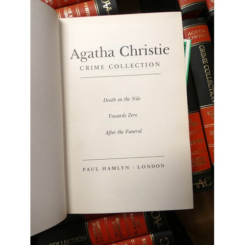 130 - CHRISTIE AGATHA.   Crime Collection. The set of 24 vols. Red & black bdgs. Hamlyn, 1970.... 