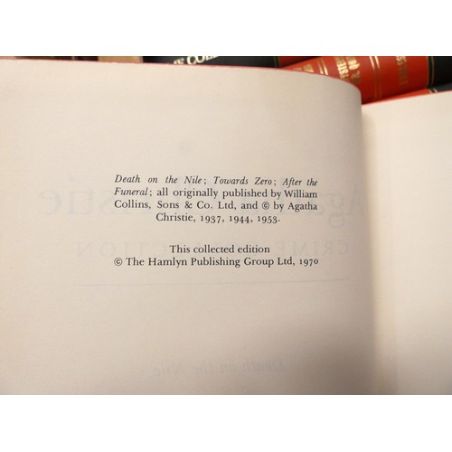 130 - CHRISTIE AGATHA.   Crime Collection. The set of 24 vols. Red & black bdgs. Hamlyn, 1970.... 