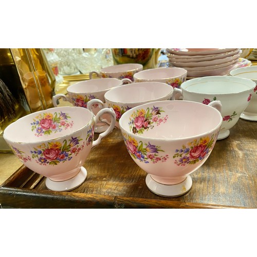 178 - Tuscan floral decorated part teaset