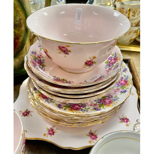 178 - Tuscan floral decorated part teaset