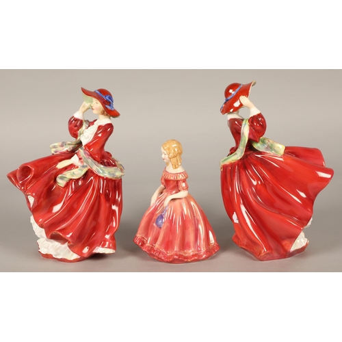 200 - Paragon figure Miss Margaret also two Royal Doulton figures 