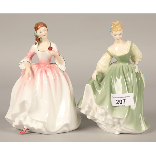 207 - Two Royal Doulton figures Tender Moment HN3303 and Fair Lady HN2193 (2)