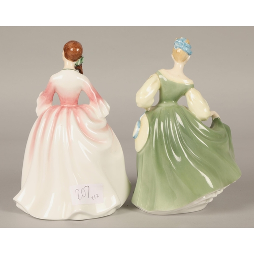 207 - Two Royal Doulton figures Tender Moment HN3303 and Fair Lady HN2193 (2)