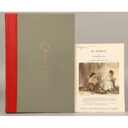 252 - In Pursuit, the autobiography of William Russell Flint Medici Edition, signed by Francis Russell Fli... 