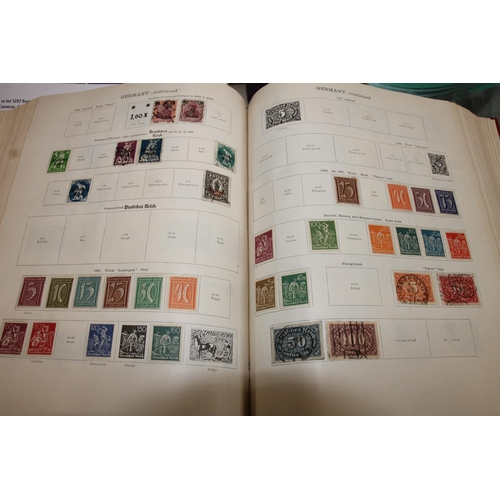 1297 - Stamp collection held across five albums to include two Stanley Gibbons Ideal postage stamp albums c... 