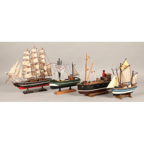 265 - Four model sea vessels