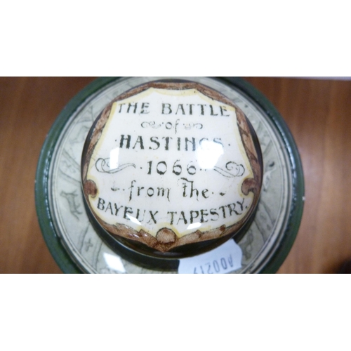 153 - Royal Doulton 'Battle of Hastings Bayeux Tapestry' jar and cover, also a Royal Doulton Bunnykins 'An... 