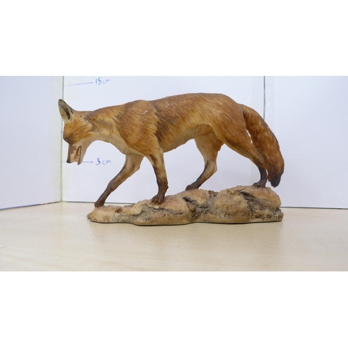 17 - Three Border Fine Arts fox groups designed by Mairi Laing Hunt, one dated '78, all on naturalistic b... 