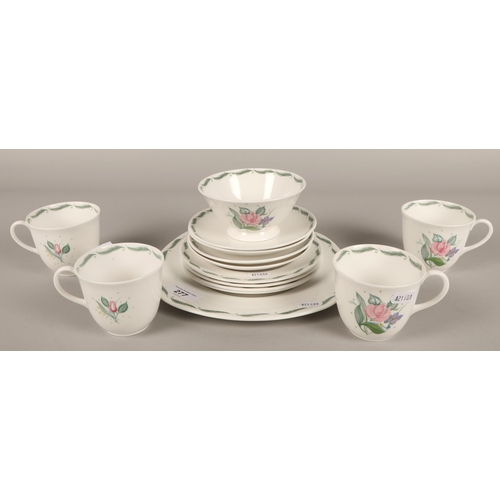 277 - Susie Cooper bone china four person part tea set