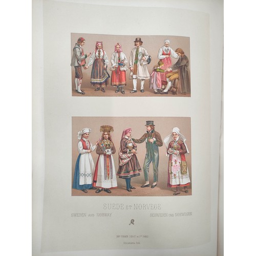 221 - RACINET M. A.  Le Costume Historique ... Cinq Cents Planches. 6 vols. Litho & chromolitho plates... 