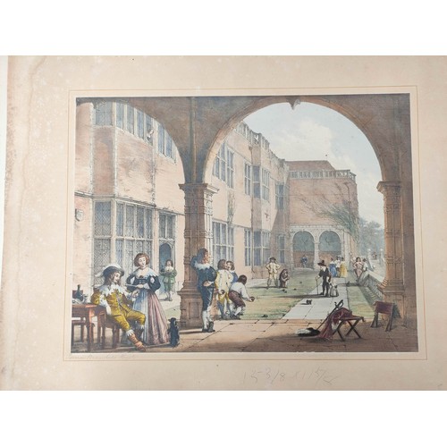 231 - NASH JOSEPH.  The Mansions of England in the Olden Time. 94 fine hand col. lithograph plates in 92 c... 