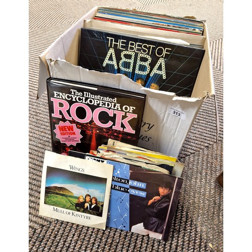 313 - Collection of records to include Abba, Wings, Grease, etc