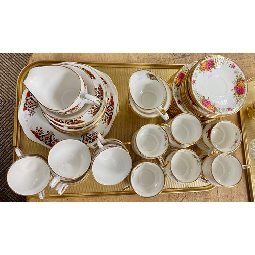 311 - Part tea services to include Colclough and Queens