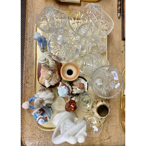 312 - Collection of decorative figures and glassware