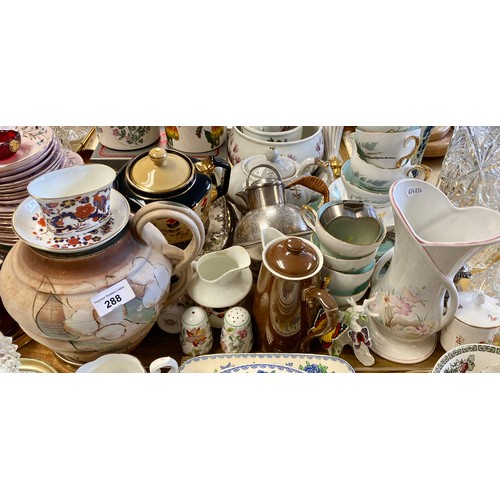 288 - Sutherland part teaset, condiments, Aynsley dish etc