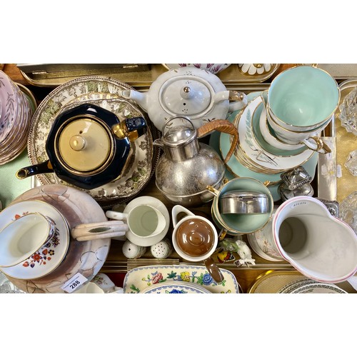 288 - Sutherland part teaset, condiments, Aynsley dish etc