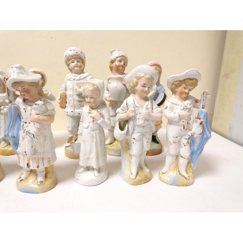 204 - Collection of Continental figures, c1900, modelled as assorted infants, mixed sizes. (17)