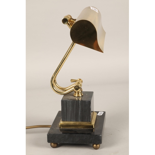 608 - Granite based brass desk lamp