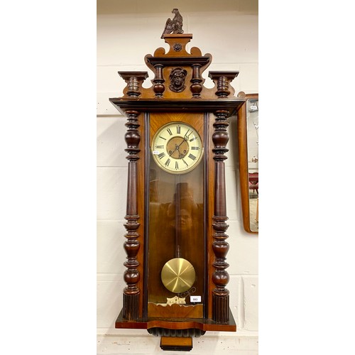 593 - Large German wall clock, possibly Gustav Becker