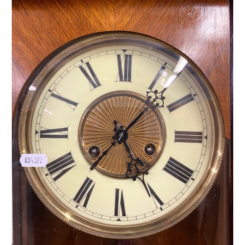 593 - Large German wall clock, possibly Gustav Becker