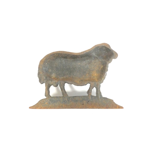 245 - Victorian cast iron doorstop in the form of a ram. Height 19cm 