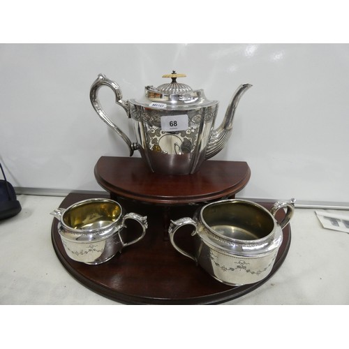 67 - Epns Art Deco tea set.