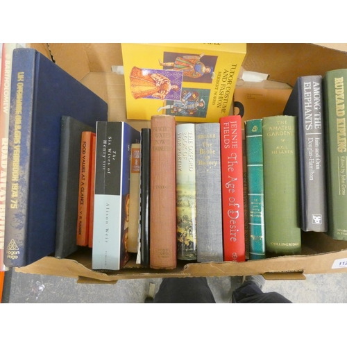 112 - Large box of  books to include gardening.