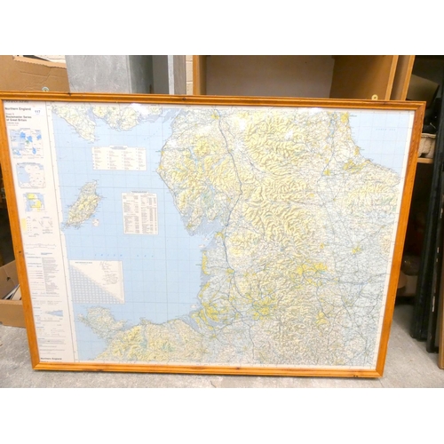 117 - Large ordnance survey map of North England H.128cm x W.95cm.