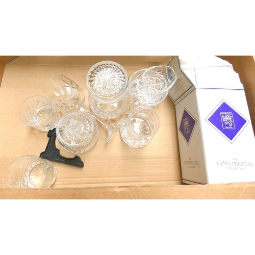 124 - Large box of Edinburgh crystal glassware to include tumblers, wine glasses, trinket pots etc.