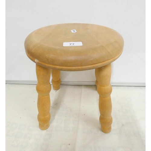 77 - Small elm milking stool.