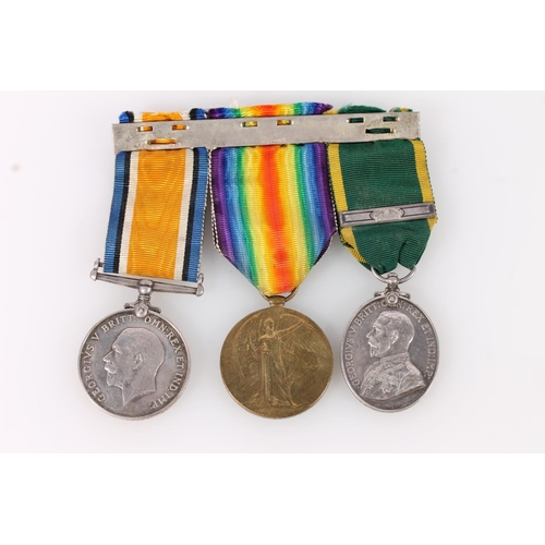 1236 - Medals of 263002 Sergeant J Garner of the 5th Battalion East Lancashire Regiment comprising WWI war ... 