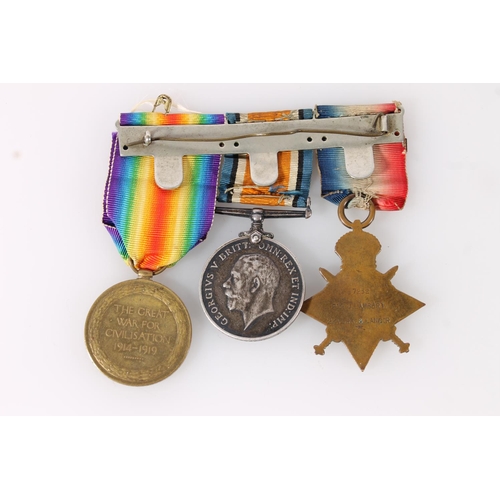 1258 - Medals of 7232 Private J Lambert of the 2nd Battalion Yorkshire and Lancashire Regiment comprising W... 