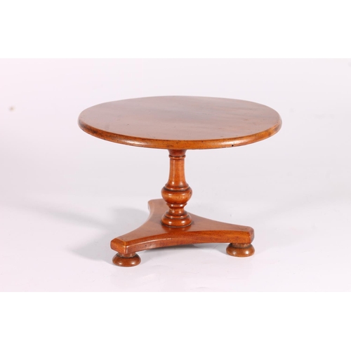 1 - Scottish Victorian mahogany apprentice piece in the form of a mahogany table on tripod base, with la... 