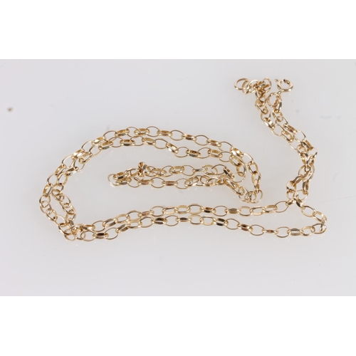 524 - 9ct gold cable chain necklace, 6.4g.