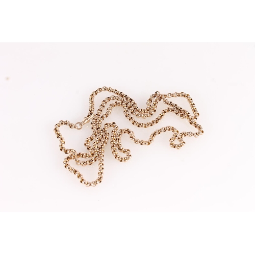 537 - 9ct gold belcher muff chain, 30.0g.