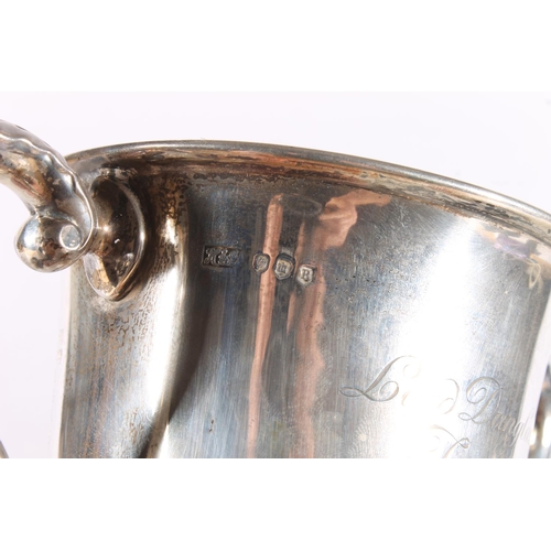 588 - Geo. V silver trophy for the Lord Dunglass trophy 1924, etched winners names running to 1998, on bla... 