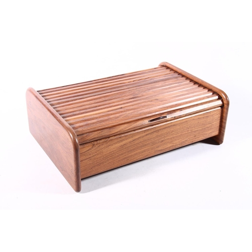 24 - 1950s tambour roll top cigarette box.