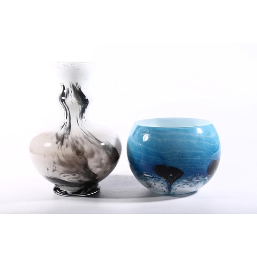 35 - Caithness Art Glass vase, and a VB Opaline Art Glass vase, largest 25cm high.