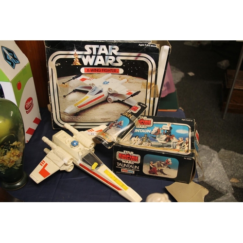 41 - Palitoy Star Wars X-wing fighter, an Empire Strikes Back Taunaun figure.